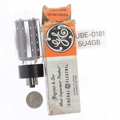 5U4GB TESTED STRONG on TV7 64/40 160% Vacuum Tube NOS Valve GE 5AS4A 5U4GBEH Amp