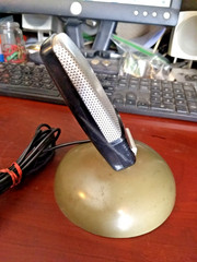 Vintage Wollensak 3M B-162-20 Microphone With Pivoting / Tilting Stand 2-way CB