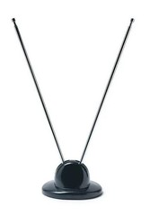 Telescopic FM Antenna Stereo Radio Receiver Indoor Rabbit Ears with 300 Ohm Wire