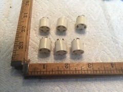 Two Vintage 4 Pin Connector, Ivory Color Square Array