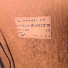 VTG JC Penney Fet 1312A AM-FM Multiplex Stereo & Speakers Vintage Set