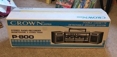 VTG Crown Japan Stereo Radio Recorder Magnetophone Stereo Radio P-800 Detachable