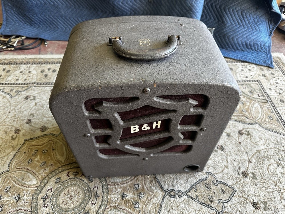 Vintage 1940s Bell & Howell Speaker With Cabinet 17”x16”x 10”1/2″ Speaker 12″
