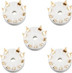 5pcs Ceramic 9 Pin B9A PCB Mount Tube Socket for 12AX7 12AT7 12AU7 E88CC 6922…