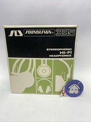 Vintage Headphones Soundesign 355 Stereo Over The Ear Cans Excellent Condition