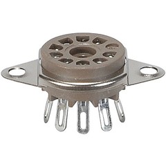 9-Pin Tube Socket Belton Micalex Saddle Chassis Mount