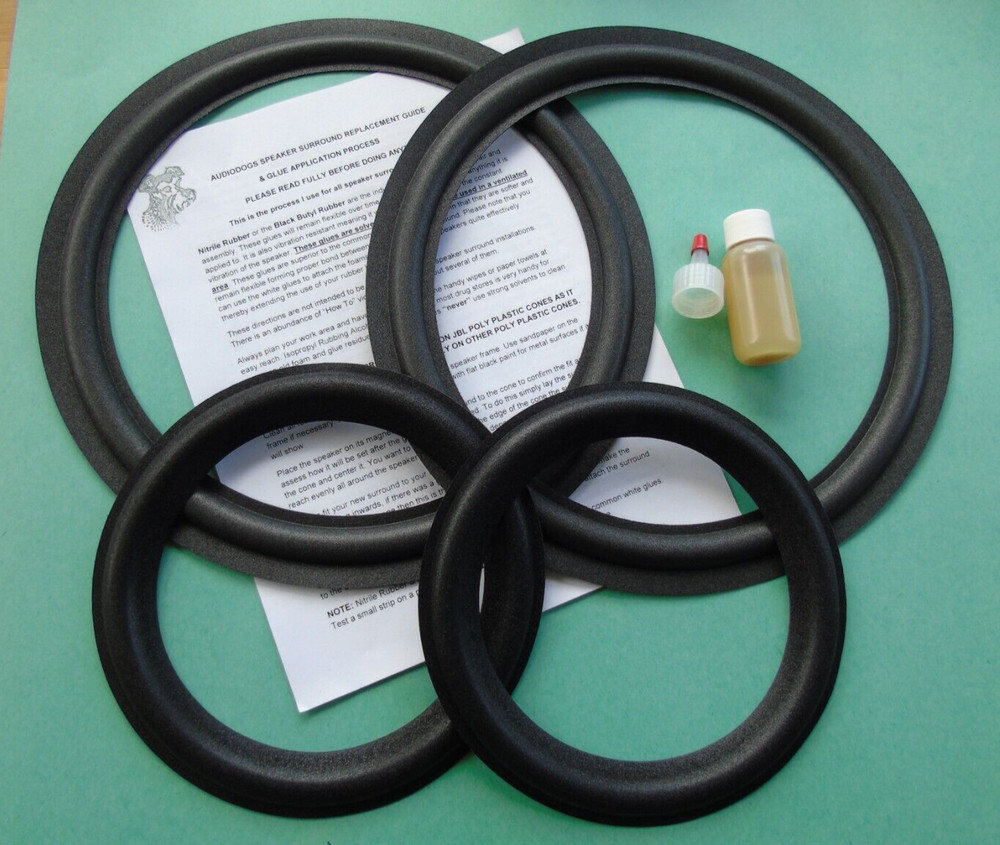 EPICURE EPI 200 SPEAKER REPAIR KIT FOAM SURROUNDS – 15% SHIPPING REFUND#