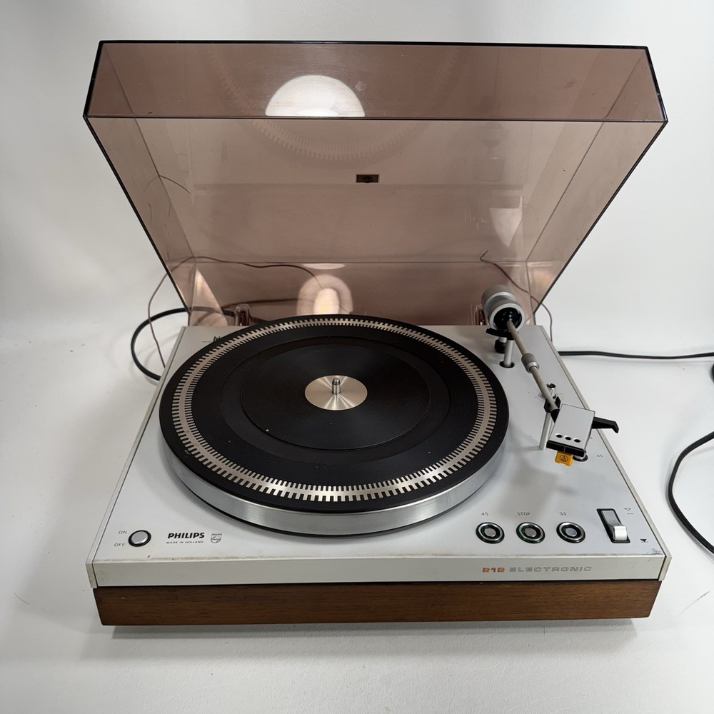 Philips 212 Electronic Turntable – Parts or Repair – Power Button Stuck