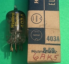 403A Western Electric 8-59 Date Preamp Vacuum Tube NIB NOS Tested Rare Vintage