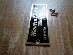 WESTERN ELECTRIC COMPANY NAMEPLATE LOGO LABEL BADGE – New reproduction for DIY