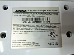 BOSE Sound Dock Digital Music System w AC adapter & remote FOR PARTS NOT WORKING