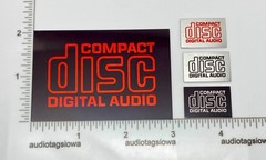Compact Disc Digital Audio 4 Pieces Custom Made Aluminum Self Stick