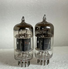 2 tubes RCA 5814A black plates matched pair rectangular getter