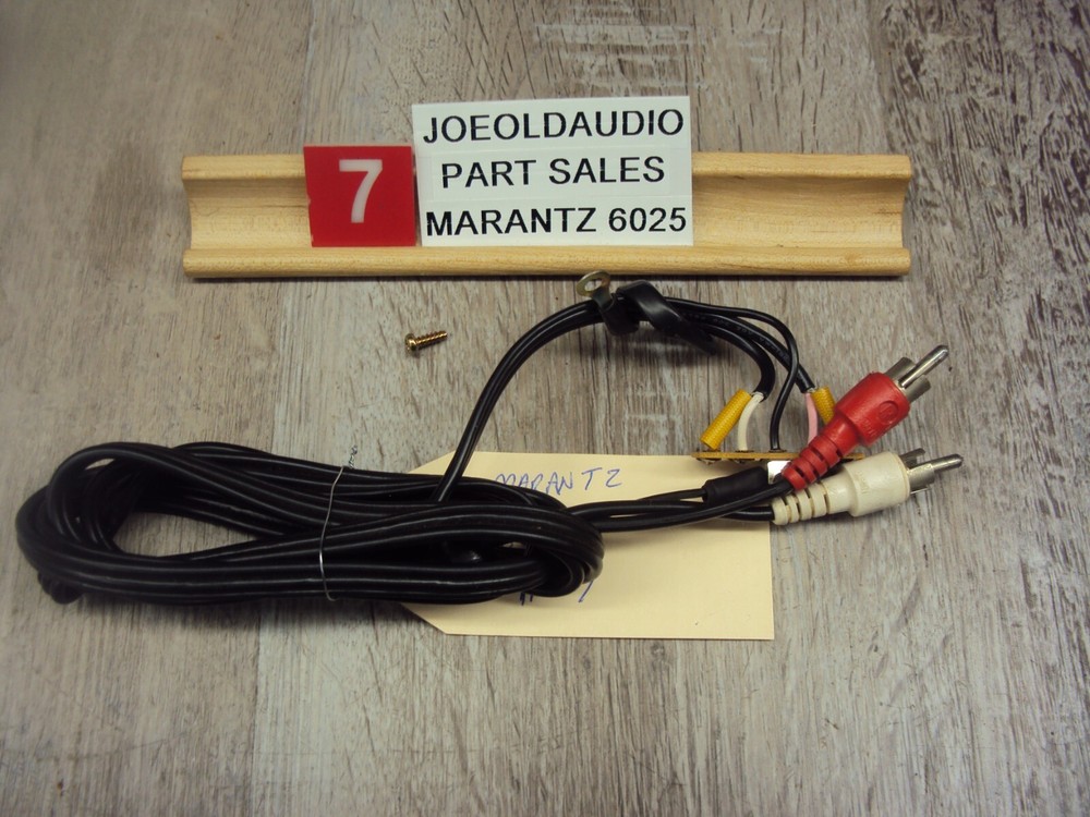 Marantz Turntable Model 6025 RCA Plugs & Ground Wire. Tested Parting Out 6025