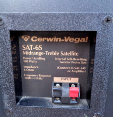 CERWIN VEGA SAT-6S 100W 8OHM SHELF SPEAKERS MADE IN USA TESTED WORKING