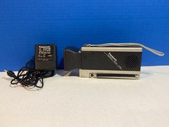 Vintage 1984 Panasonic Travelvision TR-1030P TV AC/DC 4-Way Works W Power supply