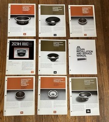 Vintage 80’s JBL Catalogues, Spec Sheets, Etc. Approx 100