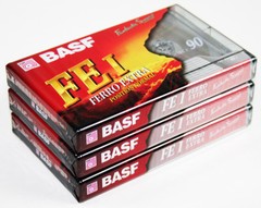 3 BASF FE I FERRO EXTRA 90 MINUTE AUDIO CASSETTE TAPES – N.O.S. FACTORY SEALED