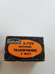Vintage Calrad 5-70V Matching Transformer 5 watt