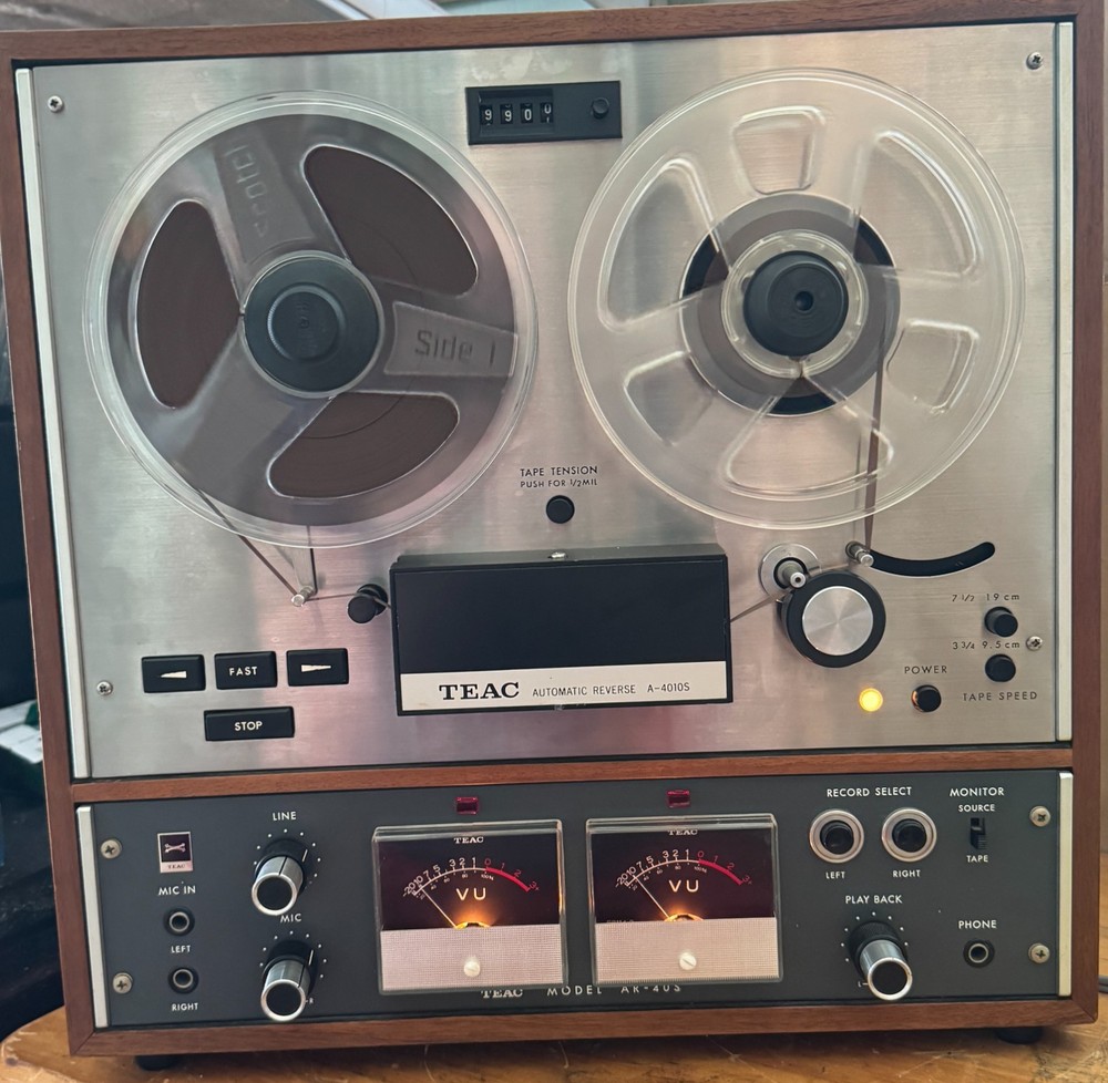 TEAC A-4010S Automatic Reverse Reel to Reel Tape Recorder Tested AR-40S Amp