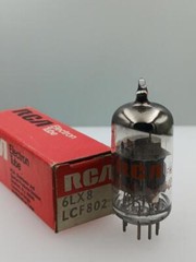 RCA 6LX8 LCF802 NOS NIB 3900/3900gm Black Plate Halo Getter Serious Tubes T184