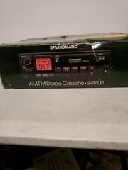 HTF Vintage Sparkomatic Sr4400 Am Fm Stereo Cassette With Box Anti Theft Control