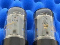 TWO Amperex 7591A Tubes / Amplitrex Tested STRONG 💪 +100% / Within 2% Gm Match