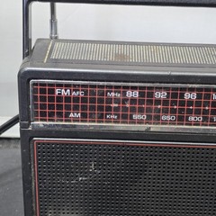 Vintage GE 7-2660D AM FM Two-Way Power Portable Radio AC DC Black Malaysia