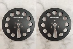 One Pair Pioneer Black 7” Tape Reel Light Metal Aluminum Take Up Reel
