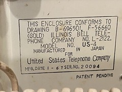 1967 United States Telephone Company heavy Rotary Phone MODEL US 4 – JAPAN