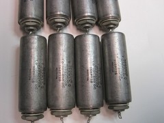 Sprague Vitamin “Q” 1 mfd x 600 volt 196p Capacitors, Lot of Eight