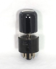 1 Vintage Used National Union Admiral 6SN7GT Black Glass Tube – Tests Low