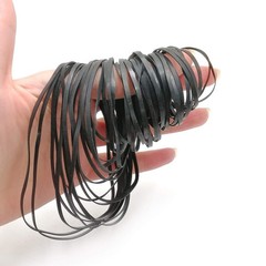 50 Pcs Cassette Recorder Rubber Belts Repair Maintenance 2mm Mix Set