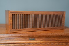 Telefunken HI-FI Loudspeaker 2302 for stereo radio Western Germany Vintage wood