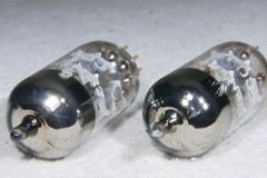 Matched Pair Siemens CCa (=E88CC/6922) A-Frame Getter Gold Pin Germany 1973