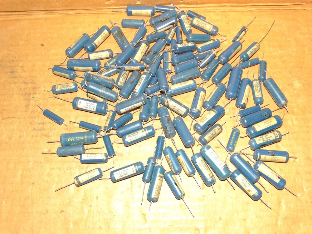 100 x AJAX “Blue Molded” Capacitor Pulls 200v *.022-.027-.018-.056-.15 etc…#9