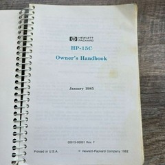 Hewlett-Packard HP-15C Calculator with Owner’s Handbook and case Vintage