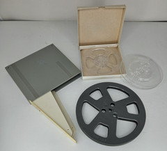 Lot of 3 Empty Take Up Tape Reels Plastic plus 1 Empty BASF Plastic Tape Box