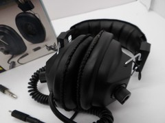 Vintage HD-3030 Stereo Mono Headphones Black Padded Volume Control, Tested!!