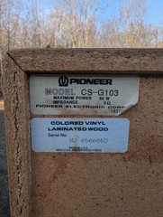 1 Pioneer Vintage Home Speaker CS-G103 Tested And Works As Should