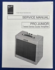 Original Fender Pro Junior Tweed Series Guitar Amplifier Service Manual