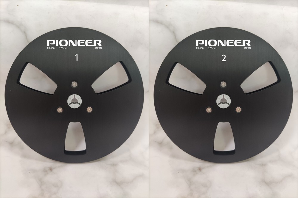 2X 7” Pioneer Black PR-100 Aluminum Reel to Reel RT-707 909 Empty Take Up Reel