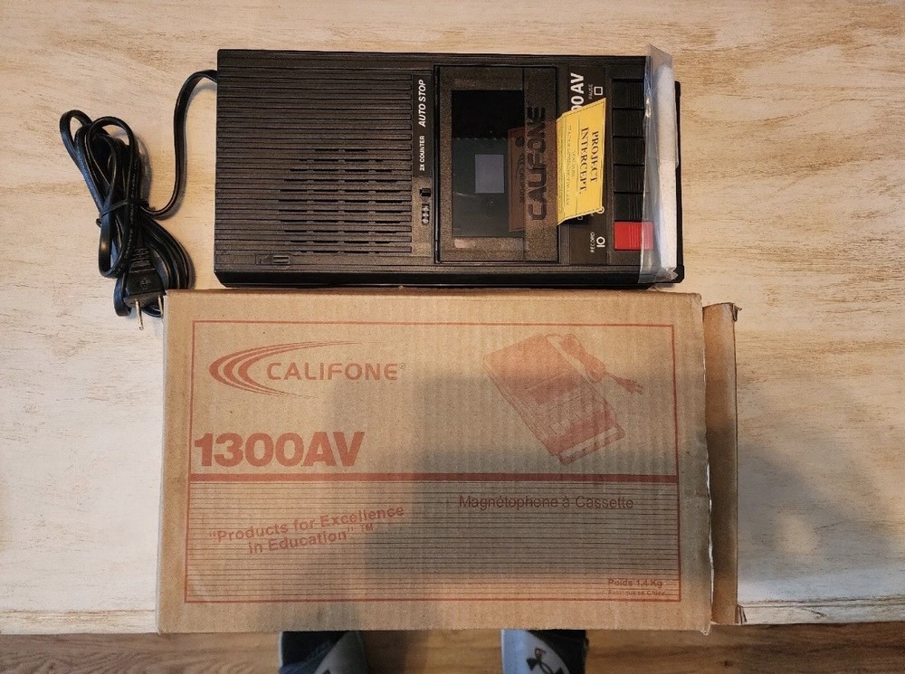 Vintage Califone 1300AV Cassette Recorder New in Box