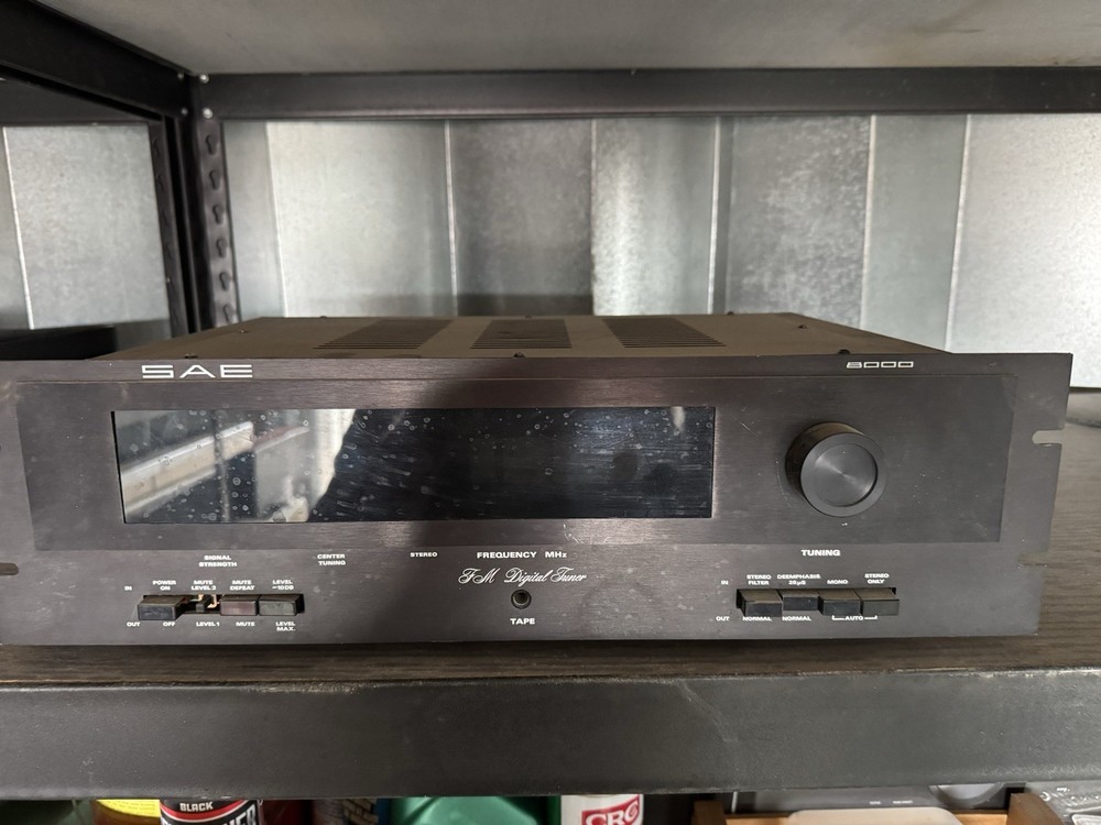 SAE 8000 Vintage FM Digital Tuner Component Black, Front Panel “Tuner”