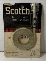 Scotch Brand Leader and Timing Tape 100 ft. 3M Cat. No. 24w-1/4-100 USED