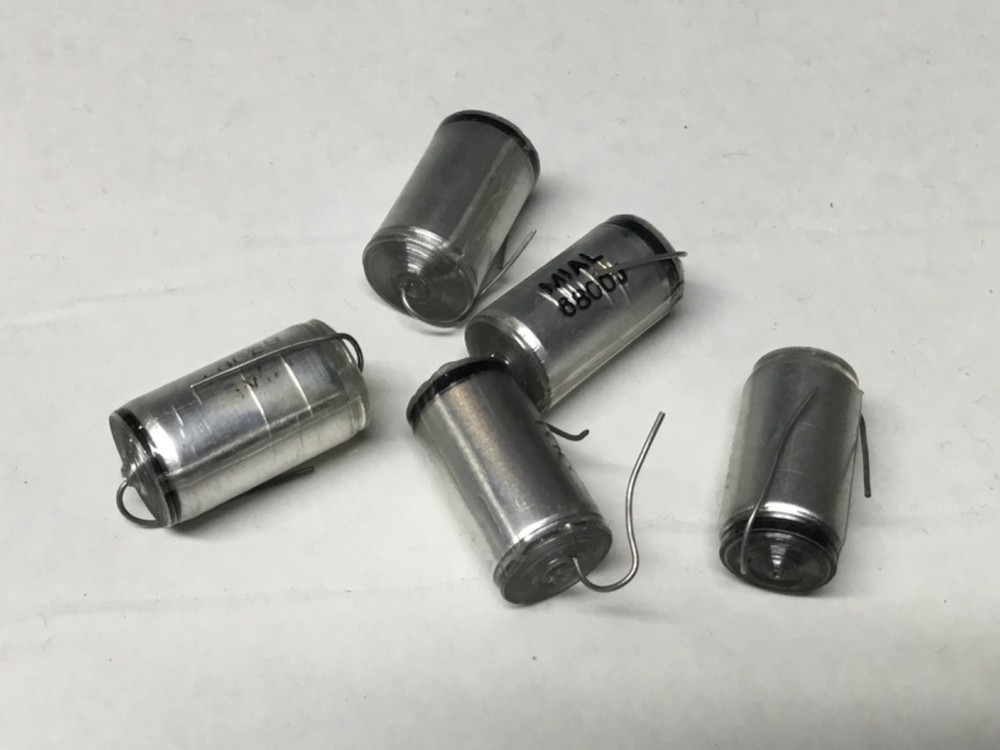 Mial Polystyrene Capacitors 6800 pf 160v Film/Foil type for Audio Lot of 5