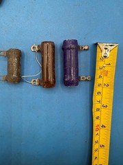 Lot of Vintage Wirewound Power Resistors Ohmite Brown Devil Ceramic RE