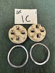 2 Ceramic Amphenol Chicago 4 pin Sockets for 45 2A3 71A 80 300B amplifier tubes