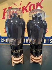 Match Pair Bell & Howell Sylvania 6L6G Dark ST Glass Tubes TV7&Maxi Test ANOS I