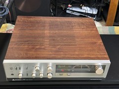 Mitsubishi DA R8 Stereo Receiver Vintage AM FM Phono Woodgrain Japan Tested